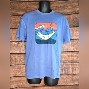 iD Next Level Graphic T-Shirt Apparel Ocean Blue Beluga Tee Size Large L A2050
